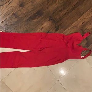 H&M red jumpsuit